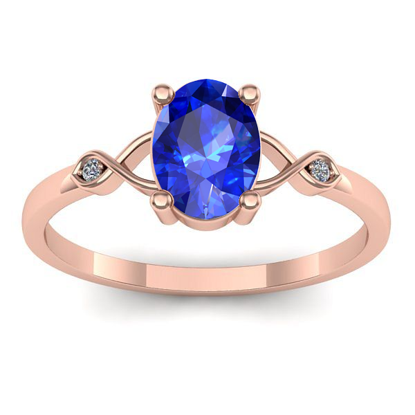 Inel cu safir oval