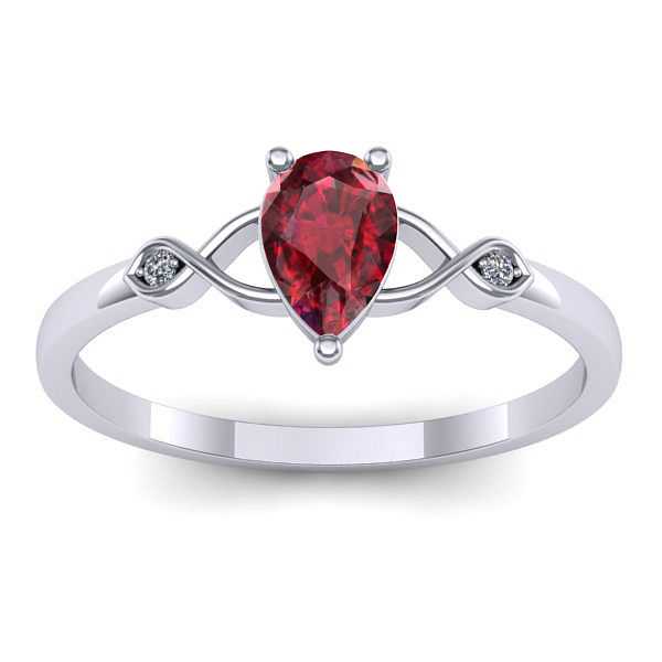 Inel de logodna cu rubin lacrima