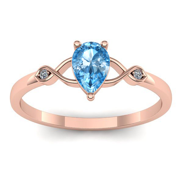 Inel logodna cu topaz blue lacrima