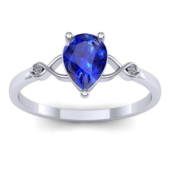 Inel cu safir lacrima