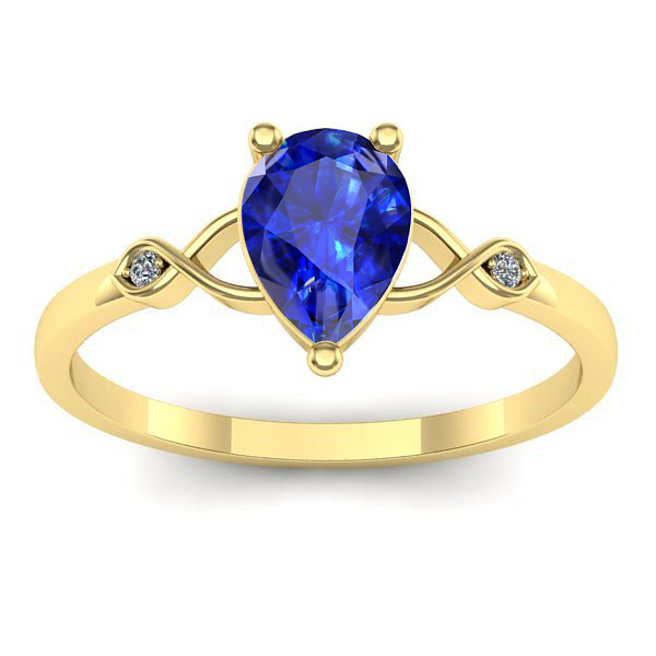 Inel de logodna cu safir lacrima