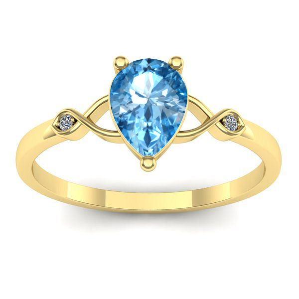 Inel cu topaz blue lacrima