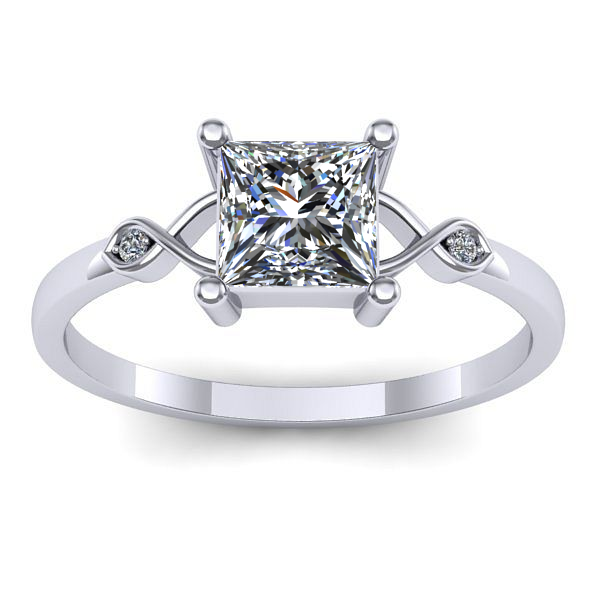 Inel de logodna cu diamant de laborator patrat