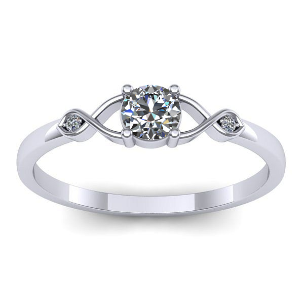 Inel cu diamant rotund