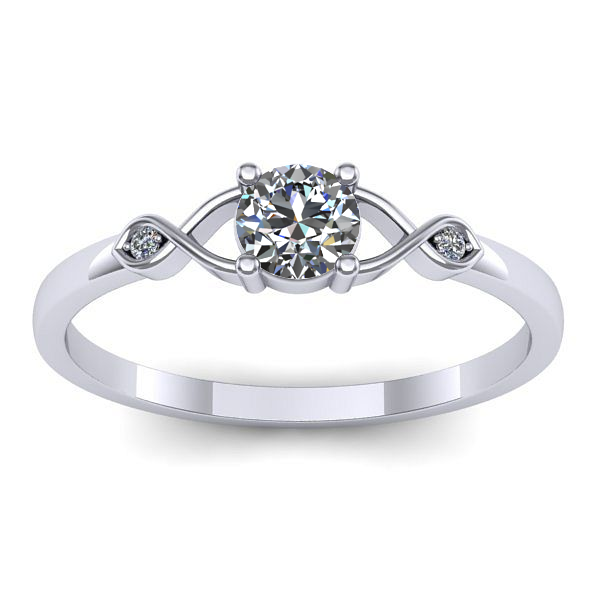 Inel cu diamant rotund