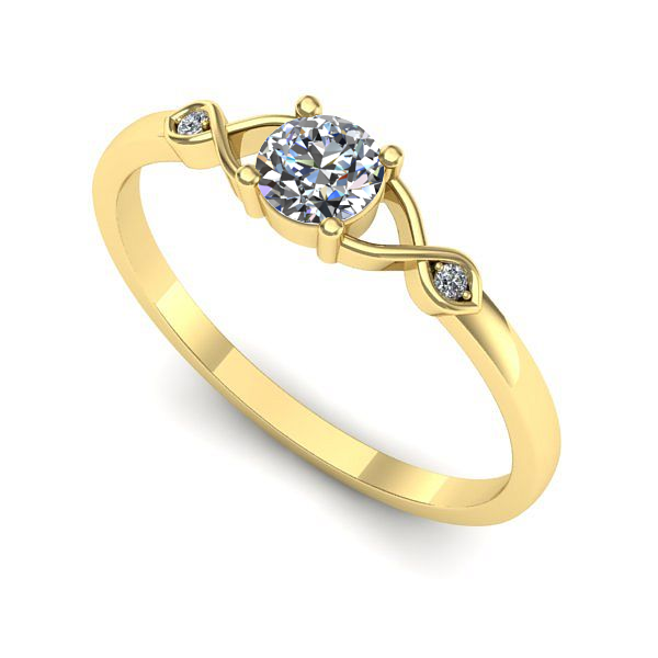 Inel de logodna din aur galben cu diamant