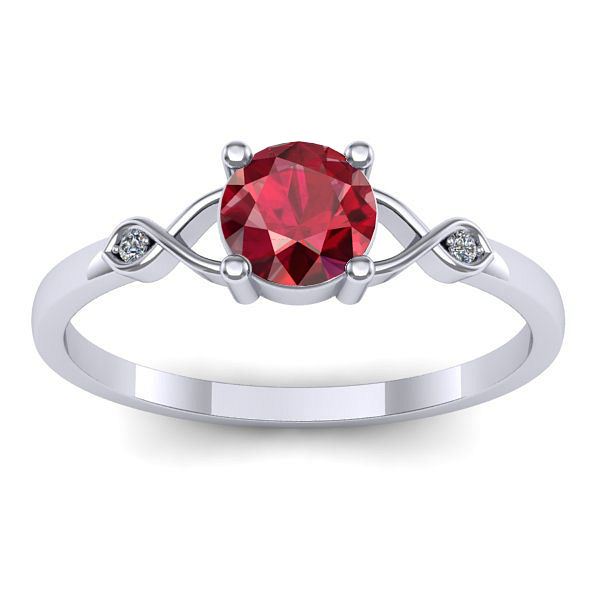 Inel cu rubin rotund