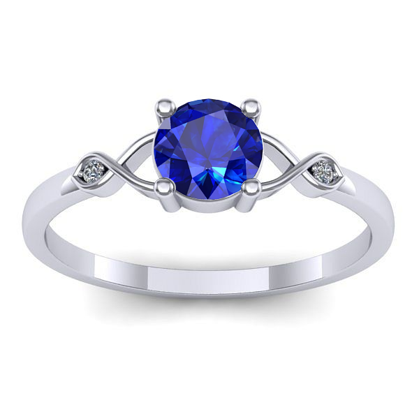 Inel de logodna cu safir rotund