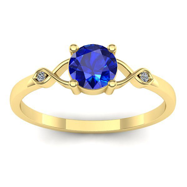 Inel de logodna cu safir rotund