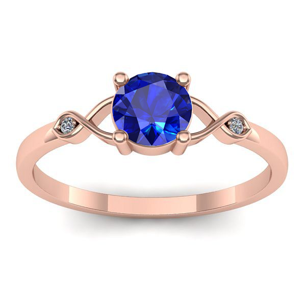 Inel de logodna cu safir rotund