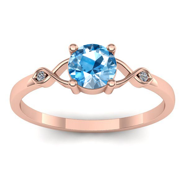 Inel de logodna cu topaz blue rotund