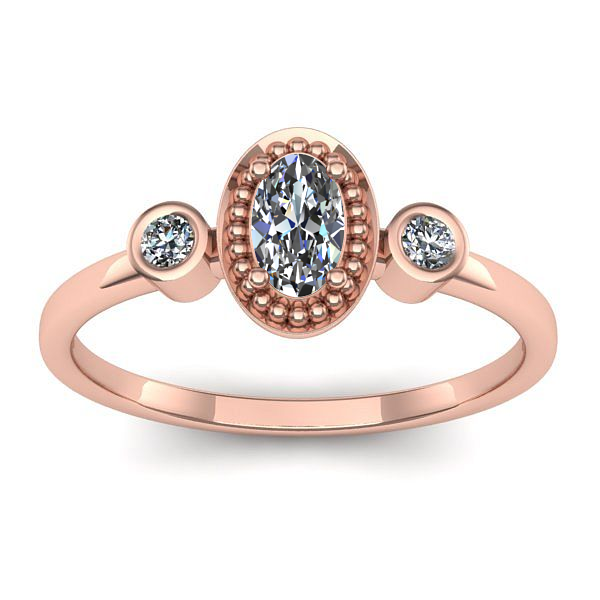 Inel de logodna cu safir alb oval