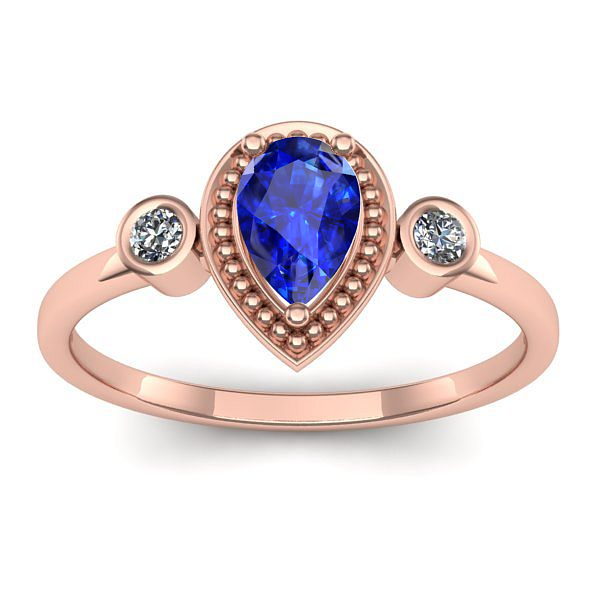 Inel de logodna cu safir lacrima