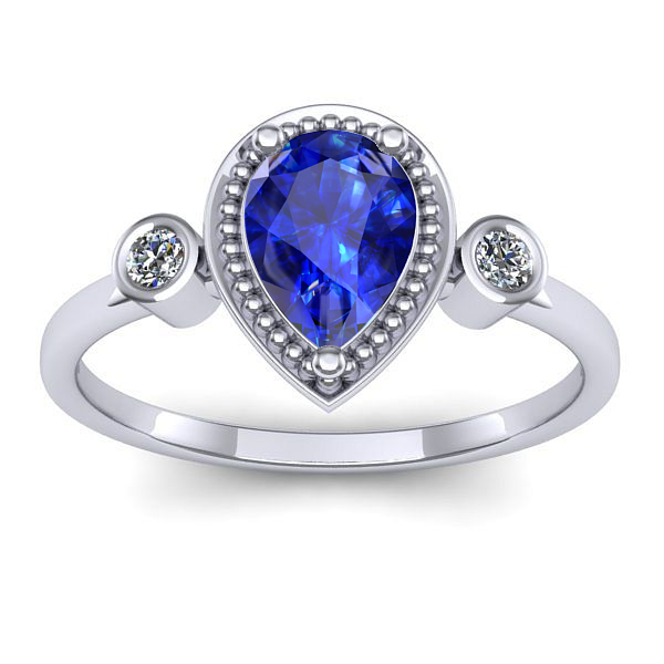 Inel de logodna cu safir lacrima
