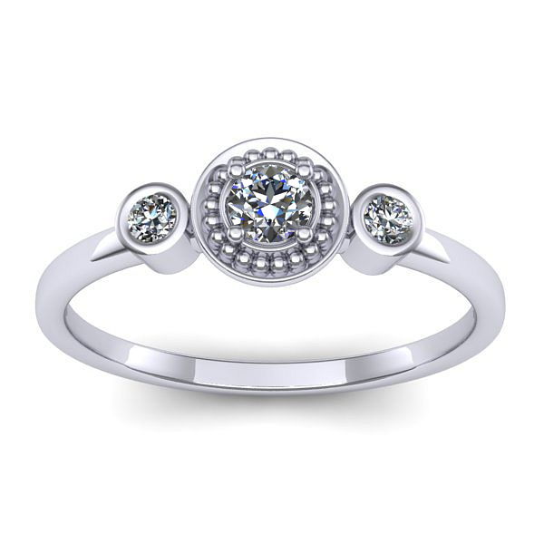 Inel cu diamant rotund