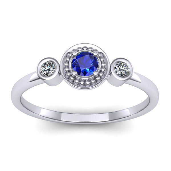 Inel cu safir rotund