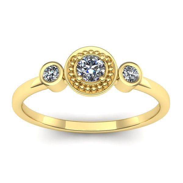 Inel logodna cu diamant rotund