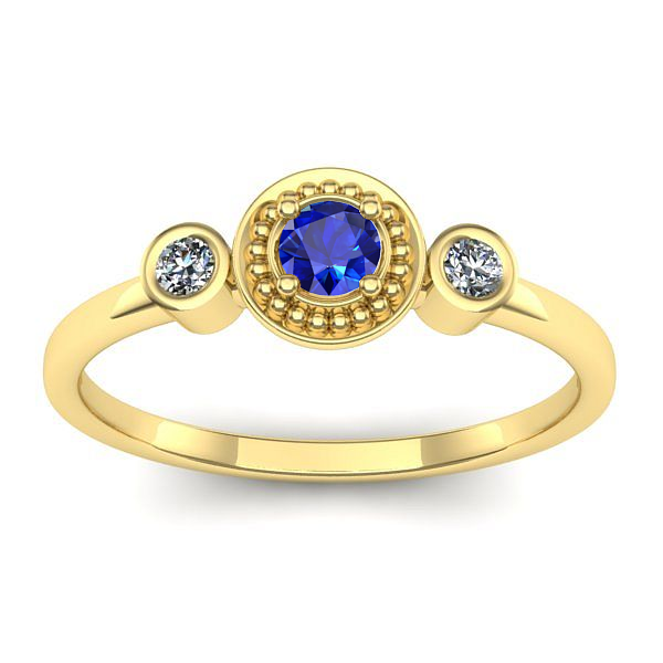 Inel de logodna cu safir rotund