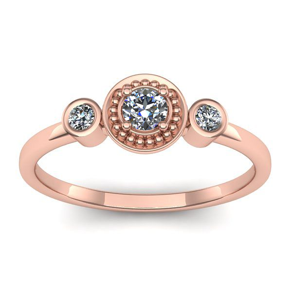 Inel logodna cu diamant rotund