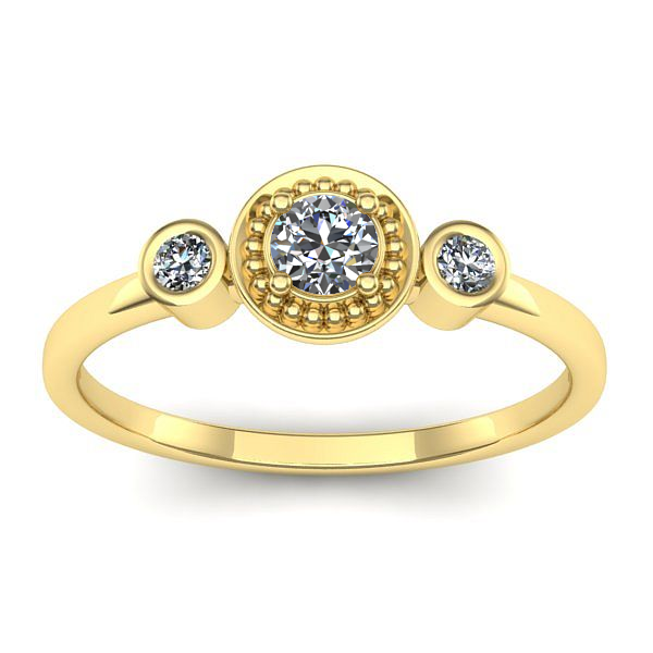 Inel de logodna cu diamant rotund