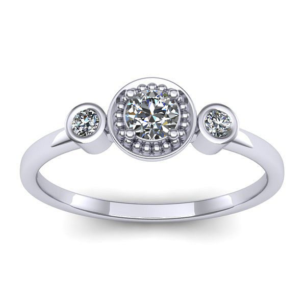 Inel de logodna cu diamant rotund