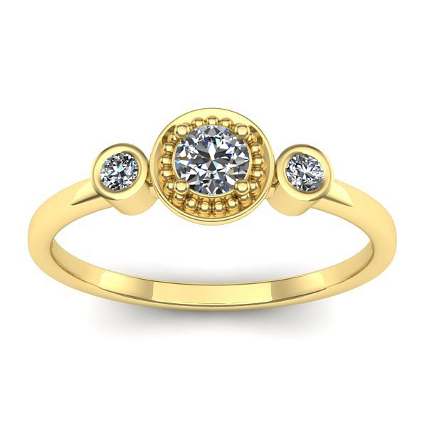 Inel logodna cu diamant rotund