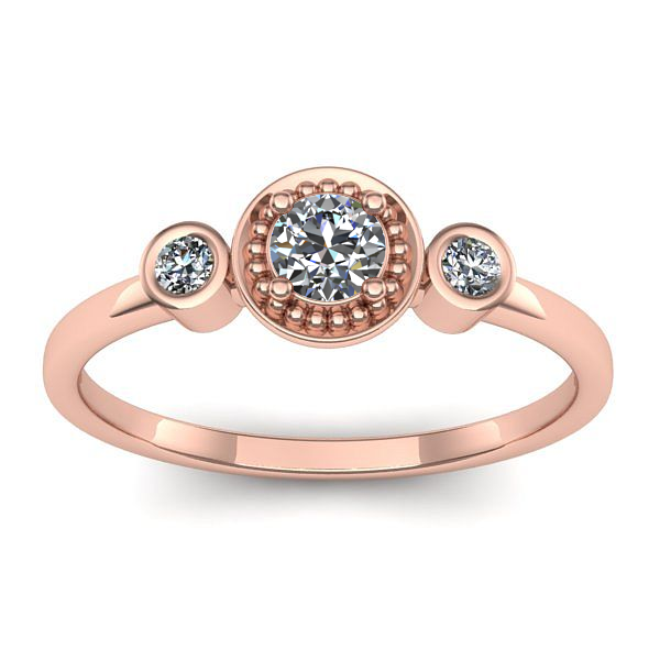 Inel de logodna cu diamant rotund