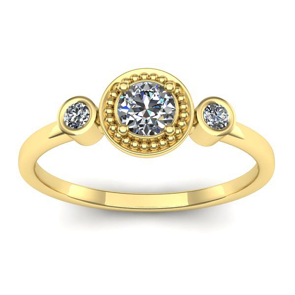 Inel de logodna cu diamant rotund