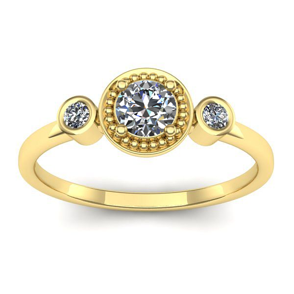 Inel logodna cu diamant rotund