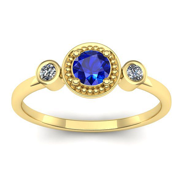 Inel cu safir rotund