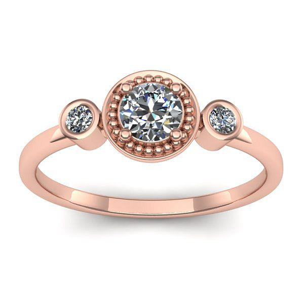 Inel logodna cu diamant rotund