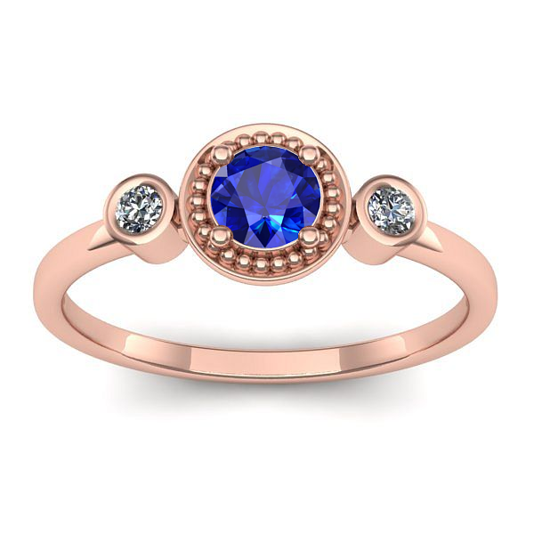 Inel cu safir rotund