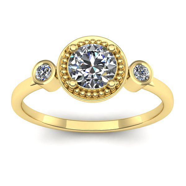 Inel de logodna cu diamant de laborator rotund