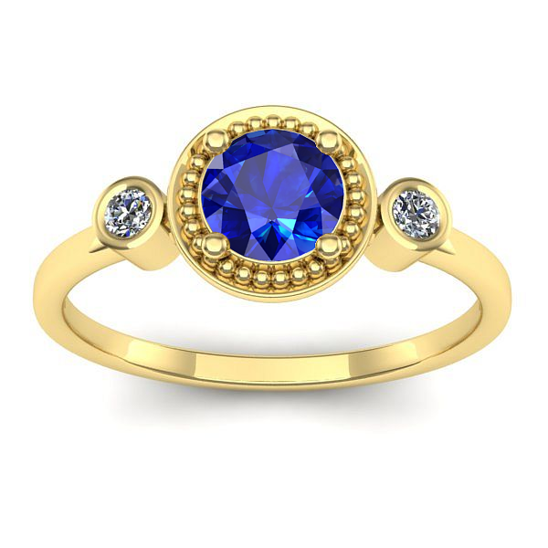 Inel de logodna cu safir rotund