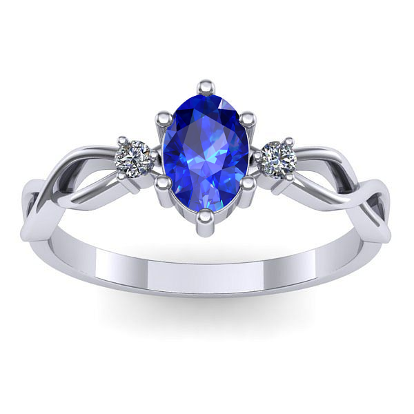 Inel cu safir oval