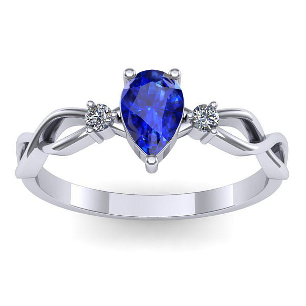 Inel de logodna cu safir lacrima