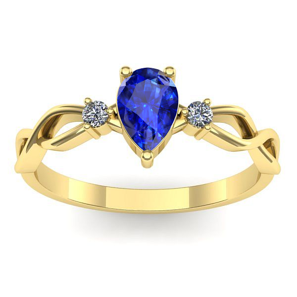 Inel cu safir lacrima