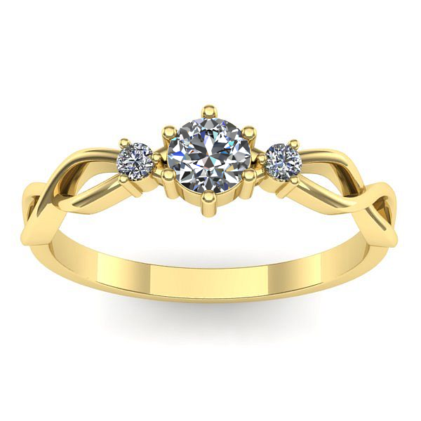 Inel de logodna cu diamant rotund