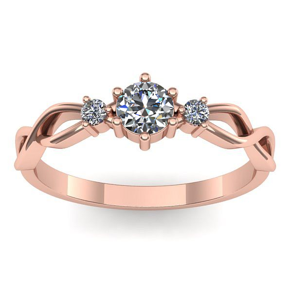 Inel logodna cu diamant rotund