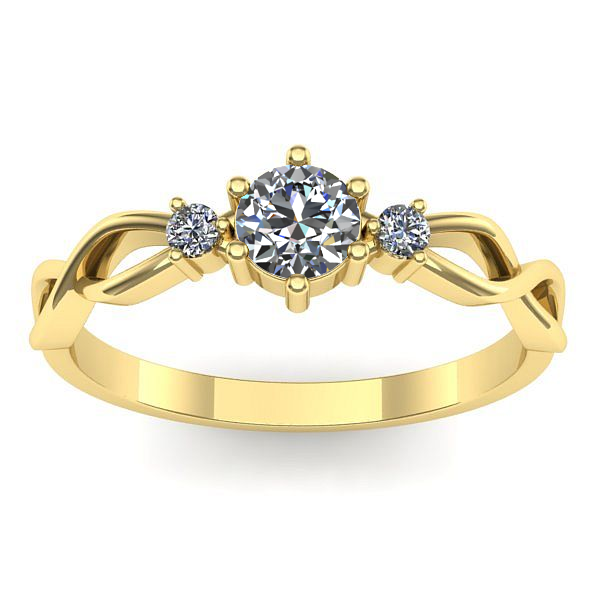 Inel de logodna cu diamant rotund