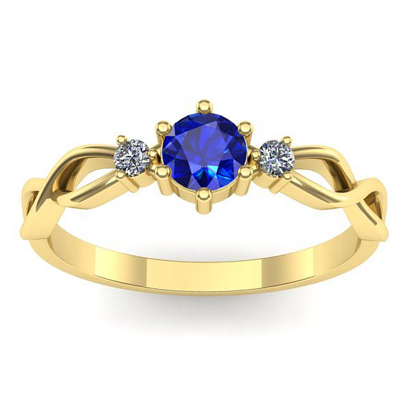 Inel de logodna cu safir rotund