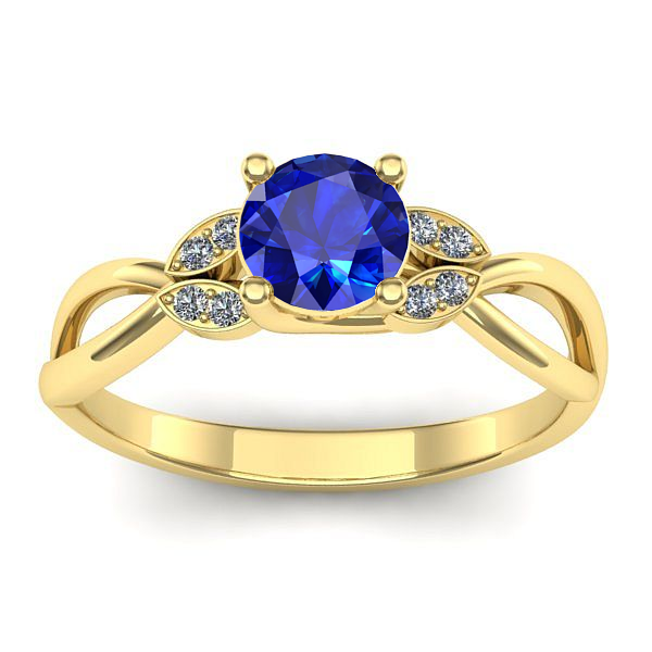 Inel de logodna cu safir rotund