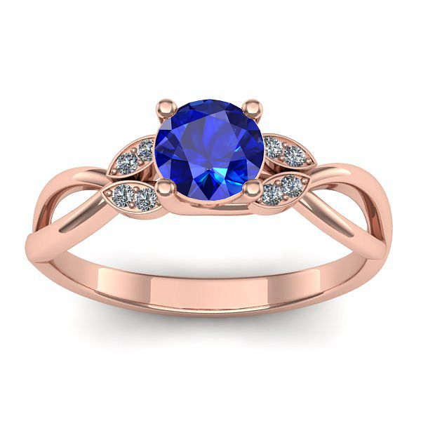 Inel de logodna cu safir rotund