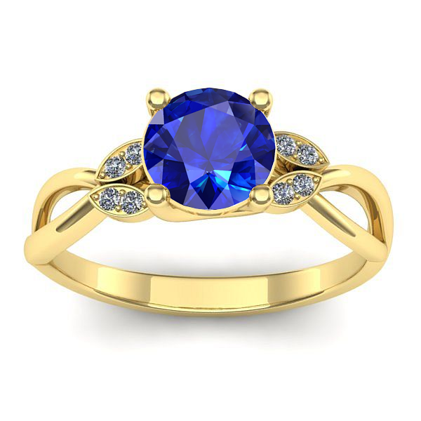 Inel cu safir rotund