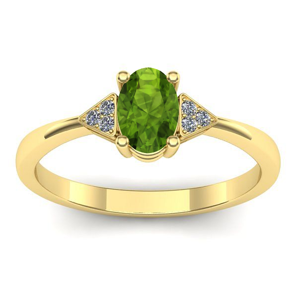Inel cu peridot oval