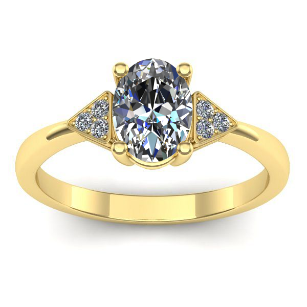 Inel de logodna cu diamant de laborator oval