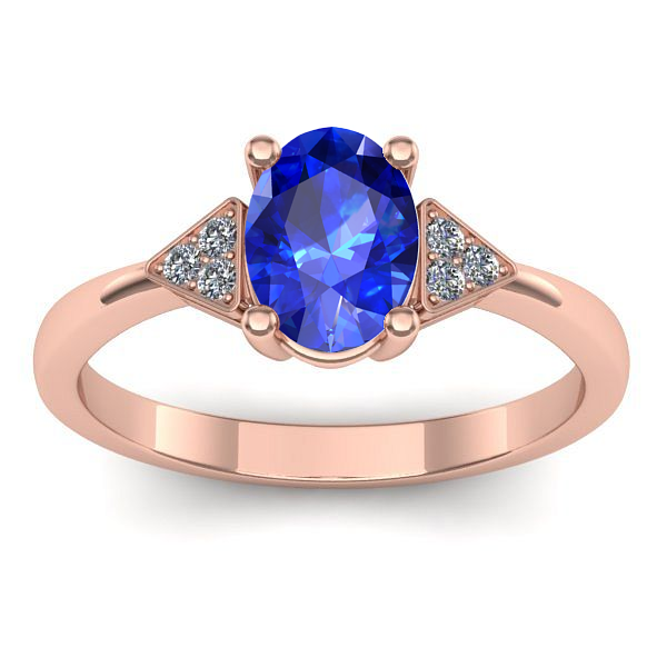 Inel logodna cu safir oval