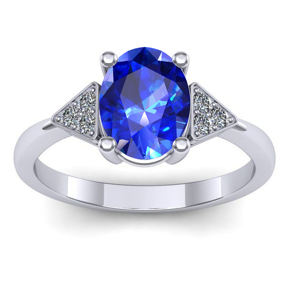 Inel cu safir oval