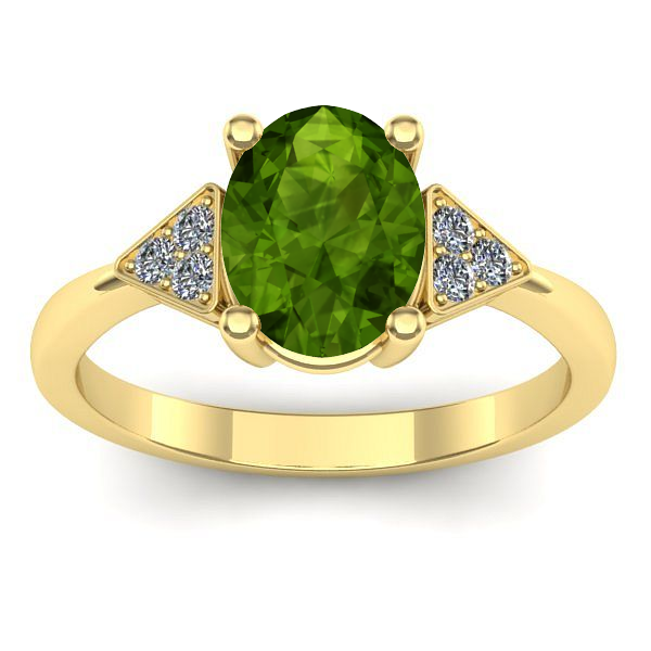 Inel cu peridot oval