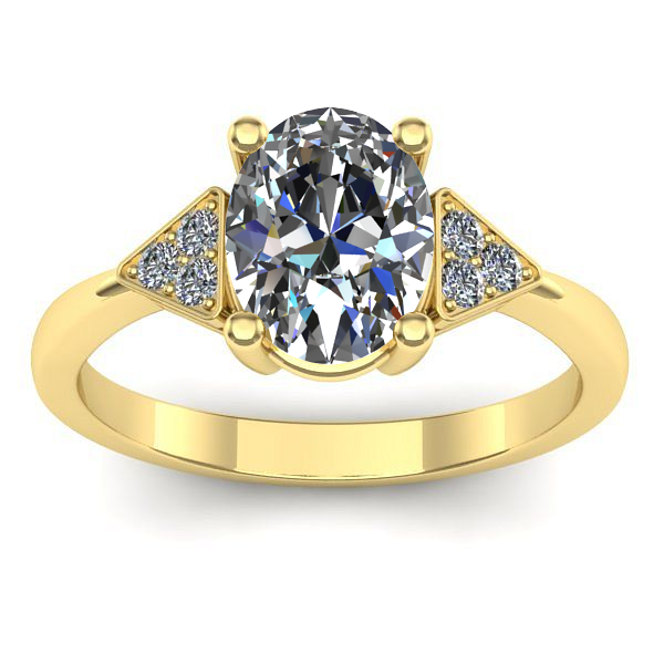 Inel de logodna cu safir alb oval